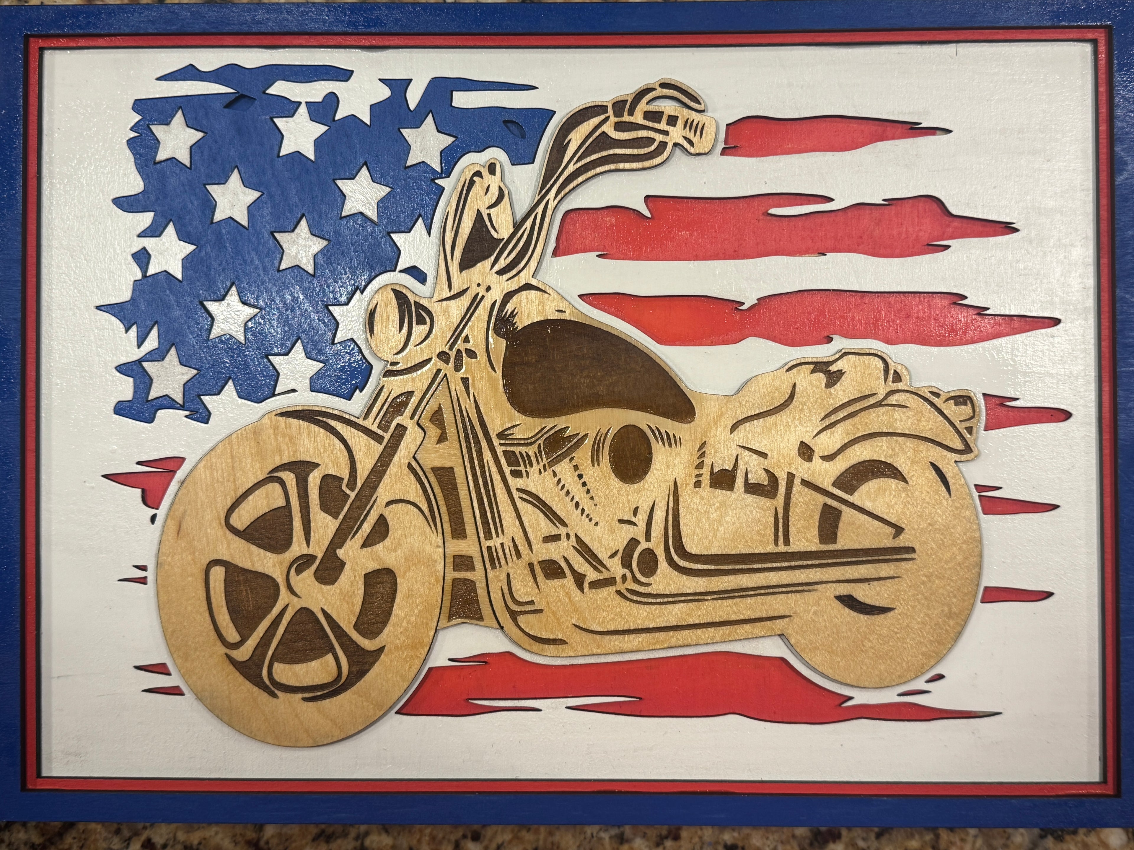Patriotic Motorcycle Flag